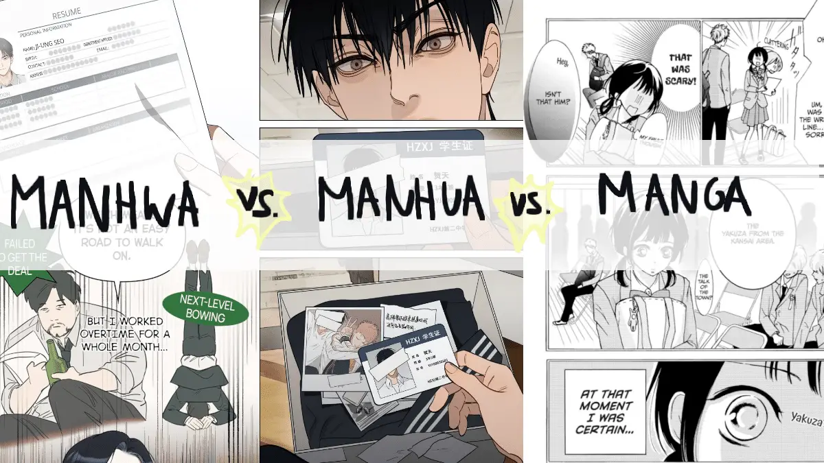 Differences between Manhwa Manhua and Manga